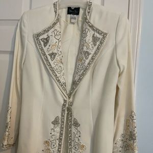 Diane Tres Original beaded off white evening jacket. From Harrods!